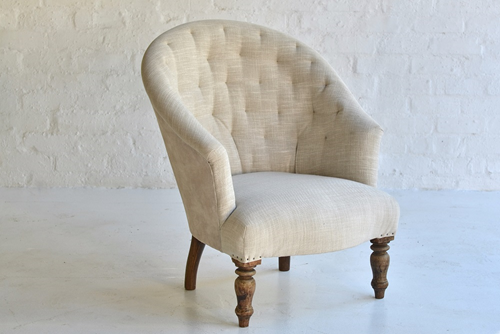 linen tub chair